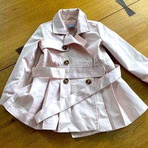 NWOT Tahari Toddler pink trench coat
